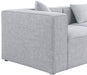 Meridian Furniture - Cube 144" Grey Fabric Upholstered 5pc. Sectional - 630Grey-Sec5D - GreatFurnitureDeal