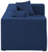 Meridian Furniture - Cube 72" Navy Fabric Upholstered 2pc. Sofa - 630Navy-S72B - GreatFurnitureDeal