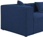 Meridian Furniture - Cube 108" Navy Fabric Upholstered 4pc. Sectional - 630Navy-Sec4B - GreatFurnitureDeal