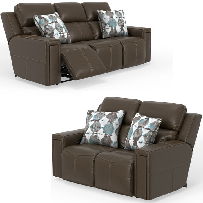 Catnapper - Arezzo 2 Piece Power Reclining Sofa Set in Chocolate - 63151-63152-CHOCOLATE - GreatFurnitureDeal