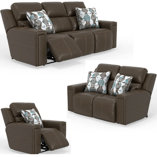 Catnapper - Arezzo 3 Piece Power Reclining Living Room Set in Chocolate - 63151-63152-631507-CHOCOLATE - GreatFurnitureDeal