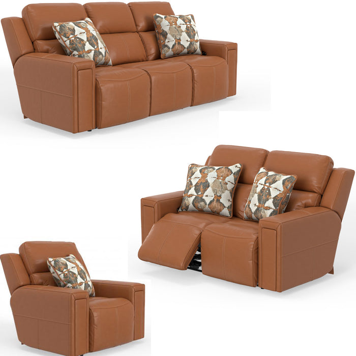 Catnapper - Arezzo 3 Piece Power Reclining Living Room Set in Whiskey - 63151-63152-631507-WHISKEY - GreatFurnitureDeal