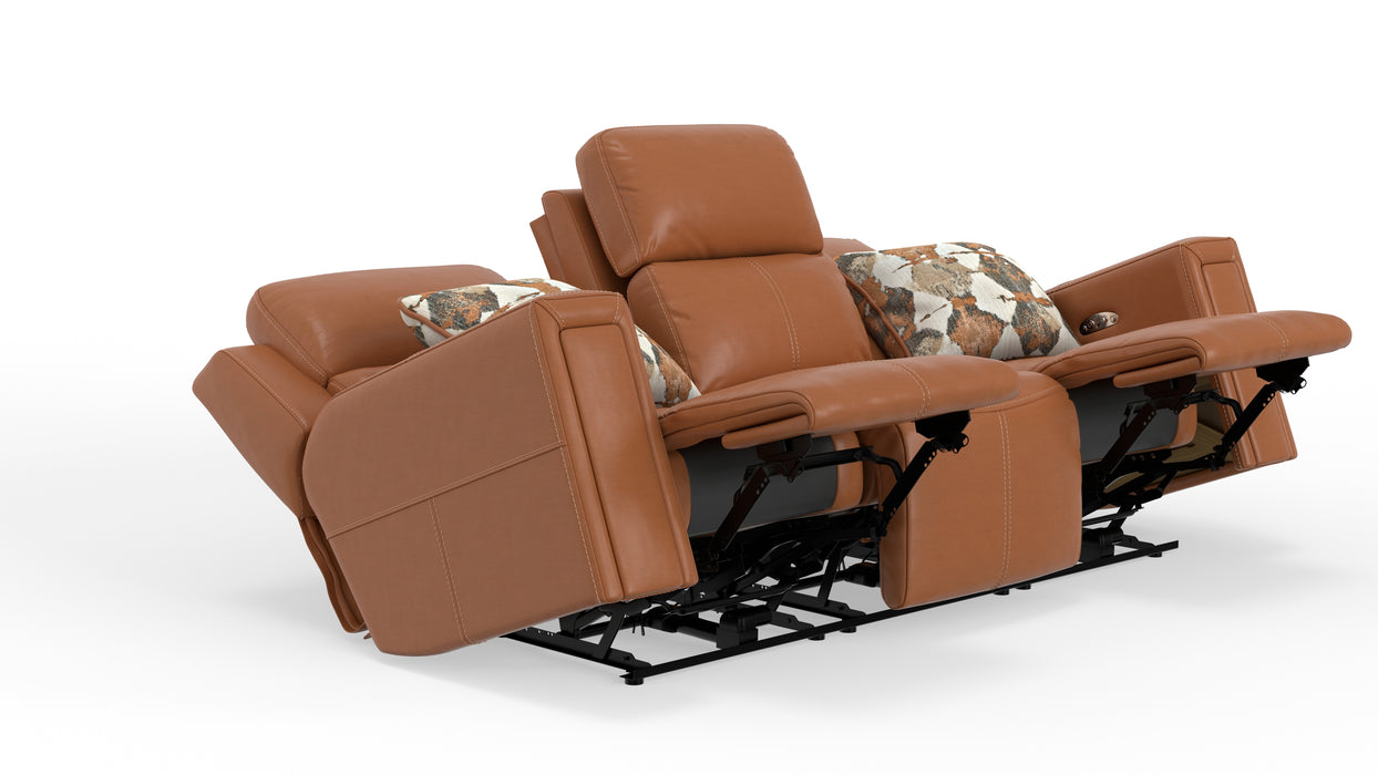 Catnapper - Arezzo 3 Piece Power Reclining Living Room Set in Whiskey - 63151-63152-631507-WHISKEY