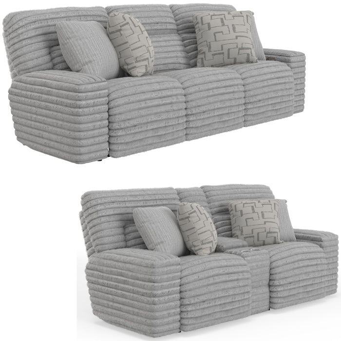 Catnapper - Lynx 2 Piece Power Reclining Sofa Set in Moonstruck - 63251-59-MOON - GreatFurnitureDeal