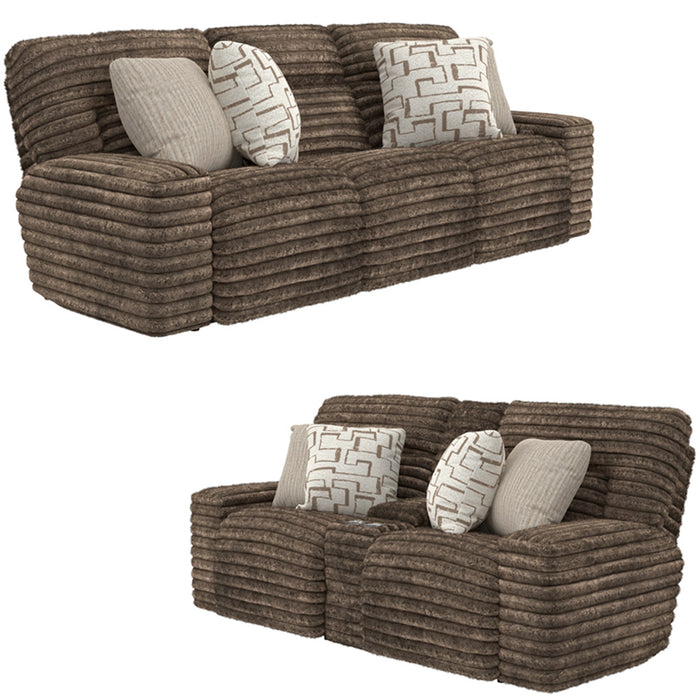 Catnapper - Lynx 2 Piece Power Reclining Sofa Set in Mocha - 63251-59-MOCHA - GreatFurnitureDeal