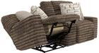 Catnapper - Lynx Power Reclining Console Loveseat w/Zero Gravity in Mocha - 63259-MOCHA - GreatFurnitureDeal