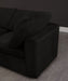 Meridian Furniture - Cozy 80" Black Velvet Upholstered Overstuffed Fiber Filled Comfort 2pc. Sofa - 634Black-S80 - GreatFurnitureDeal