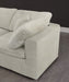 Meridian Furniture - Cozy 158" Cream Velvet Upholstered Overstuffed Fiber Filled Comfort 5pc. Sectional - 634Cream-Sec5A - GreatFurnitureDeal