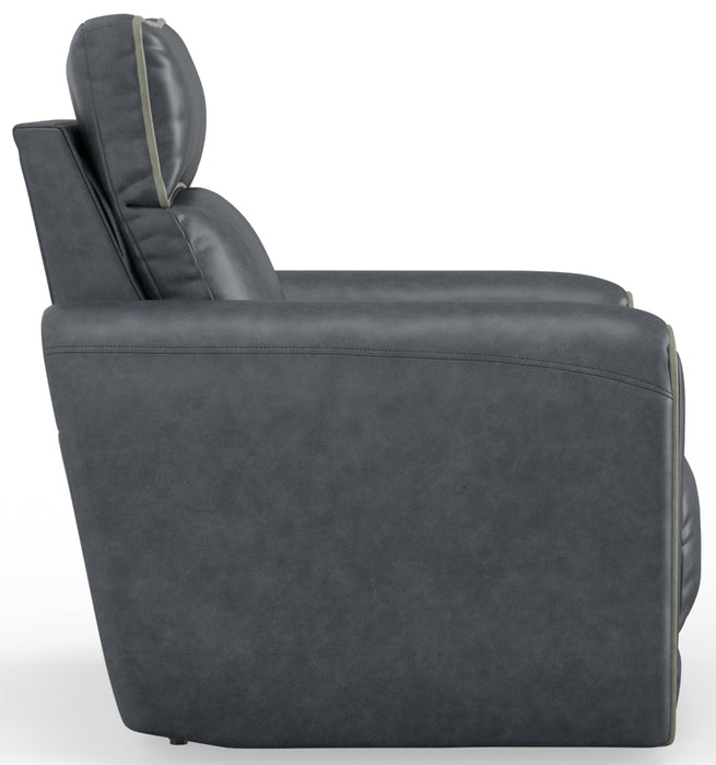Catnapper - Nico Power Headrest Wall Hugger Recliner in Twilight/Silver - 63500-4-SILVER - GreatFurnitureDeal