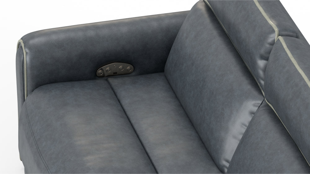 Catnapper - Nico 3 Piece Power Reclining Living Room Set in Twilight/Silver - 63501-02-00-SILVER