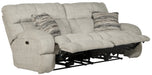 Catnapper - Ashland Power Lay Flat Reclining Console Loveseat in Buff/Zebra - 63599-ZEBRA - GreatFurnitureDeal