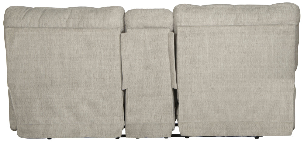 Catnapper - Ashland Lay Flat Reclining Console Loveseat in Buff/Zebra - 3599-ZEBRA - GreatFurnitureDeal