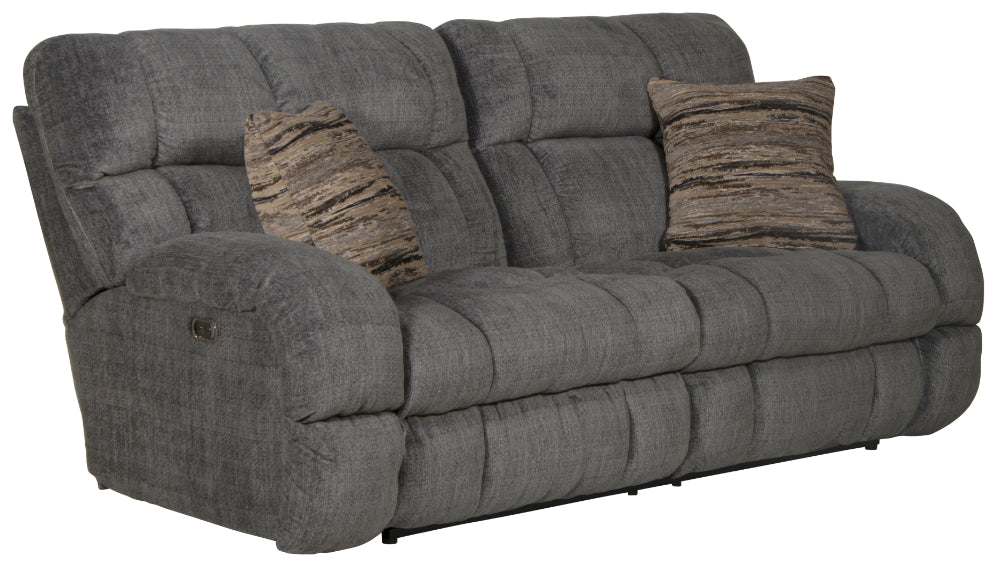 Catnapper - Ashland 2 Piece Power Reclining Sofa Set in Granite/Night - 63591-99-NIGHT