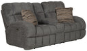 Catnapper - Ashland Power Lay Flat Reclining Console Loveseat in Granite/Night - 63599-NIGHT - GreatFurnitureDeal