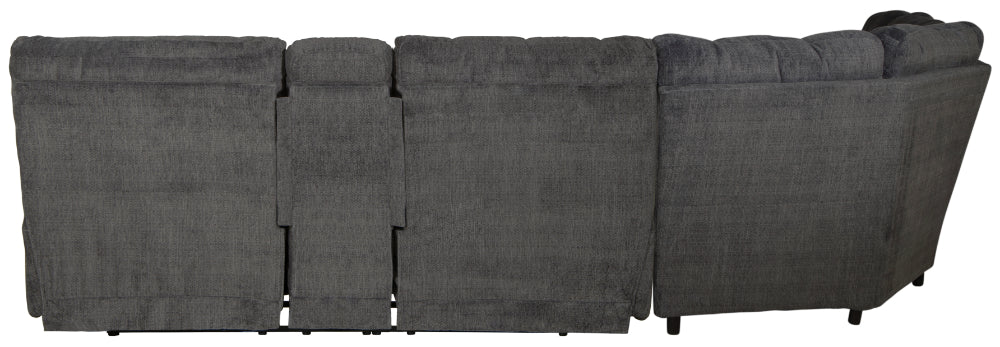 Catnapper - Ashland 3 Piece Lay Flat Reclining Sectional in Granite/Night - 3591-98-599-NIGHT - GreatFurnitureDeal