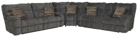 Catnapper - Ashland 3 Piece Lay Flat Reclining Sectional in Granite/Night - 3591-98-599-NIGHT - GreatFurnitureDeal