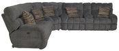 Catnapper - Ashland 3 Piece Lay Flat Reclining Sectional in Granite/Night - 3591-98-599-NIGHT - GreatFurnitureDeal