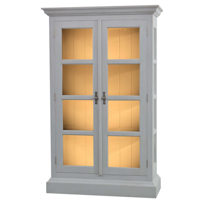 Bramble - Ashton 2 Door Display Cabinet w/ 4 LED - BR-63681 - GreatFurnitureDeal
