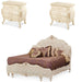AICO Furniture - Lavelle Blanc 3 Piece Eastern King Wing Mansion Bedroom Set - 54000EKWM-04-3SET - GreatFurnitureDeal