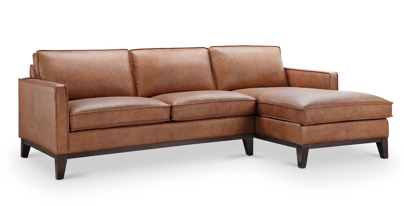 GFD Leather - Chelsea Honey RAF Sectional Sofa - 6379-32, 53 - GreatFurnitureDeal