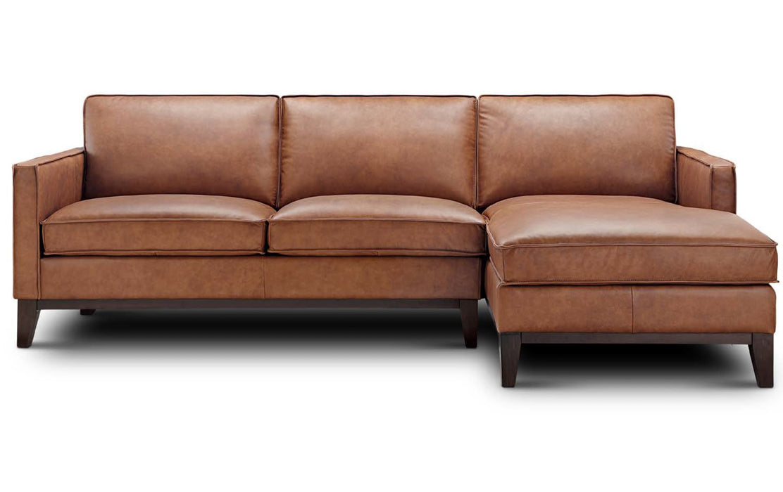 GFD Leather - Chelsea Honey RAF Sectional Sofa - 6379-32, 53 - GreatFurnitureDeal