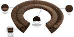 Meridian Furniture - Infinity 183" Brown Velvet Upholstered 11pc. Sectional - 638Brown-11PC - GreatFurnitureDeal