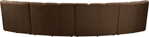 Meridian Furniture - Infinity 148" Brown Velvet Upholstered 4pc. Sectional - 638Brown-4PC - GreatFurnitureDeal