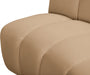 Meridian Furniture - Infinity 83" Camel Velvet Upholstered 2pc. Sectional - 638Camel-2PC - GreatFurnitureDeal