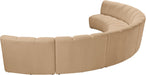Meridian Furniture - Infinity 174" Camel Velvet Upholstered 6pc. Sectional - 638Camel-6PC - GreatFurnitureDeal