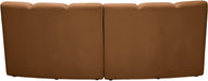 Meridian Furniture - Infinity 83" Saddle Velvet Upholstered 2pc. Sectional - 638Saddle-2PC - GreatFurnitureDeal
