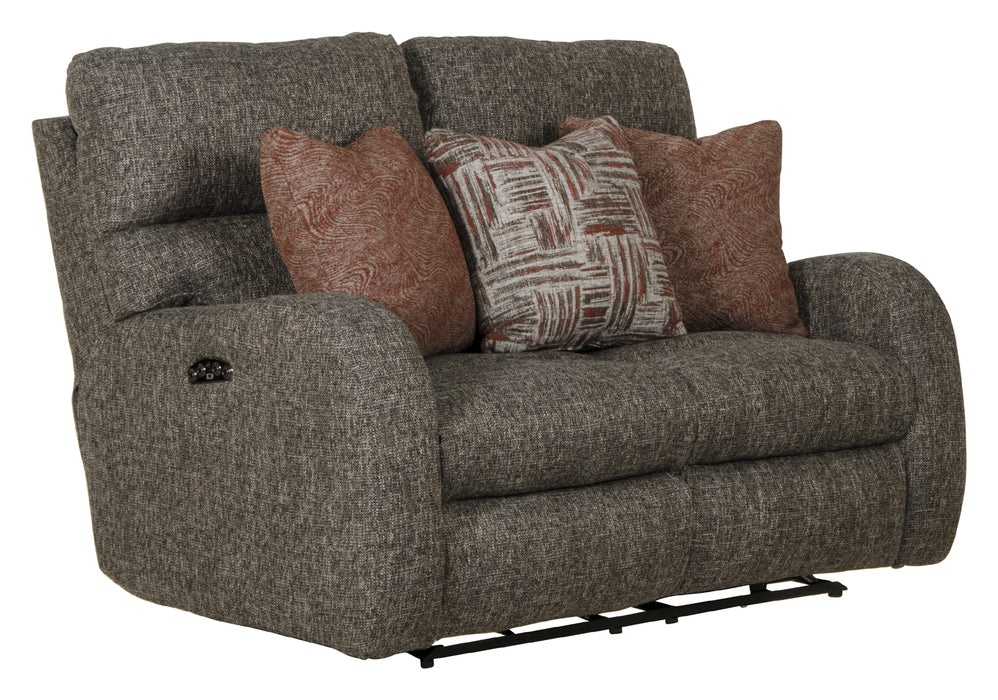 Catnapper - Liam Power Headrest Power Lay Flat Reclining Loveseat in Coal-Sunset - 63902-SUNSET-MTO - GreatFurnitureDeal