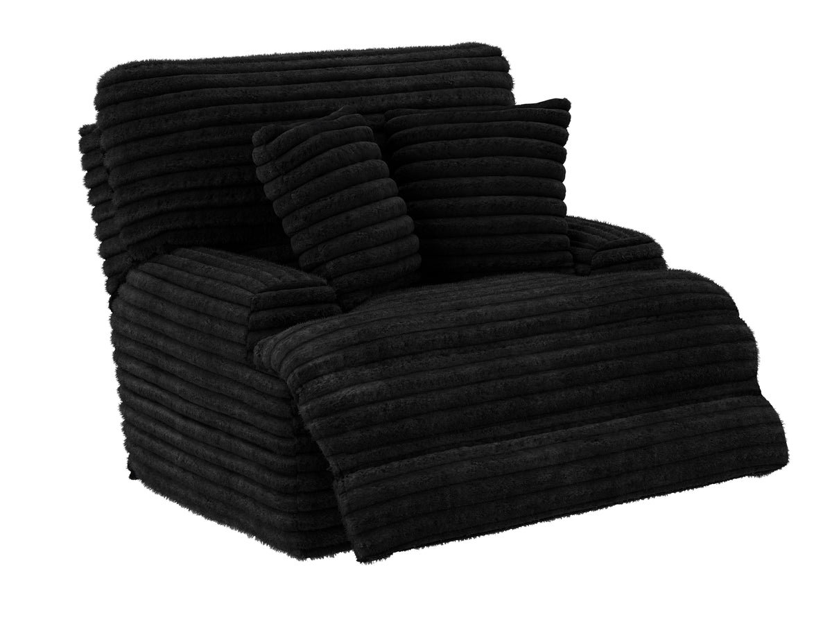 Catnapper - Cushy Power Headrest Deep Seat Recliner in Black