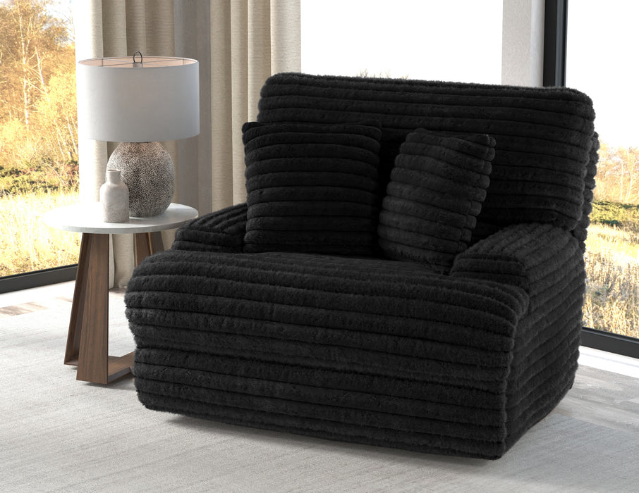 Catnapper - Cushy Power Headrest Deep Seat Recliner in Black - 639207-BLACK - GreatFurnitureDeal