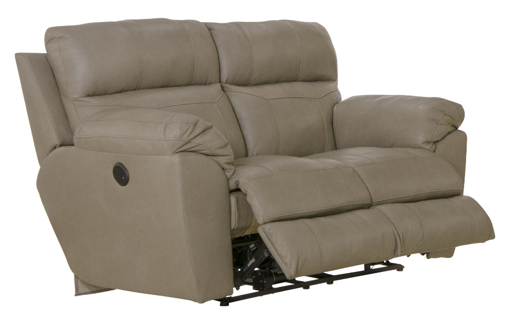 Catnapper - Costa 3 Piece Lay Flat Reclining Living Room Set in Putty - 4071-72-70-PUTTY