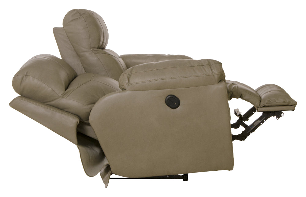 Catnapper - Costa 3 Piece Lay Flat Reclining Living Room Set in Putty - 4071-72-70-PUTTY