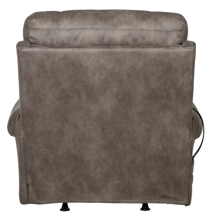 Catnapper - Recharger Power Headrest Power Rocker Recliner w-CR3 Heat-Massage-Lumbar in Charcoal - 64102-2-CHARCOAL - GreatFurnitureDeal