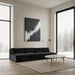 Meridian Furniture - Shaggy 124" Black Corduroy Performance Fabric Upholstered 4 pc. Armless Sofa - 641Black-S124 - GreatFurnitureDeal
