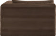 Meridian Furniture - Shaggy Brown Corduroy Performance Fabric Upholstered Chaise Lounge - 641Brown-Chaise - GreatFurnitureDeal
