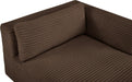 Meridian Furniture - Shaggy Brown Corduroy Performance Fabric Upholstered Chaise Lounge - 641Brown-Chaise - GreatFurnitureDeal