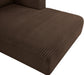 Meridian Furniture - Shaggy Brown Corduroy Performance Fabric Upholstered Chaise Lounge - 641Brown-Chaise - GreatFurnitureDeal