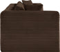 Meridian Furniture - Shaggy 109" Brown Corduroy Performance Fabric Upholstered 3 pc. Sofa - 641Brown-S109 - GreatFurnitureDeal