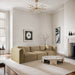 Meridian Furniture - Shaggy 109" Camel Corduroy Performance Fabric Upholstered 3 pc. Sofa - 641Camel-S109 - GreatFurnitureDeal