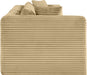 Meridian Furniture - Shaggy 109" Camel Corduroy Performance Fabric Upholstered 3 pc. Sofa - 641Camel-S109 - GreatFurnitureDeal