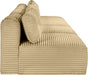 Meridian Furniture - Shaggy 124" Camel Corduroy Performance Fabric Upholstered 4 pc. Armless Sofa - 641Camel-S124 - GreatFurnitureDeal