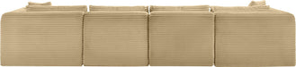 Meridian Furniture - Shaggy 140" Camel Corduroy Performance Fabric Upholstered 5 pc. Sectional - 641Camel-Sec5A - GreatFurnitureDeal