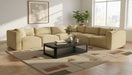 Meridian Furniture - Shaggy 140" Camel Corduroy Performance Fabric Upholstered 6 pc. Sectional - 641Camel-Sec6A - GreatFurnitureDeal