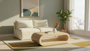 Meridian Furniture - Shaggy 62" Cream Corduroy Performance Fabric Upholstered 2 pc. Armless Loveseat - 641Cream-S62 - GreatFurnitureDeal