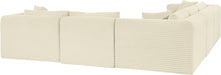 Meridian Furniture - Shaggy 109" Cream Corduroy Performance Fabric Upholstered 5 pc. Sectional - 641Cream-Sec5C - GreatFurnitureDeal