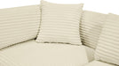 Meridian Furniture - Shaggy 140" Cream Corduroy Performance Fabric Upholstered 6 pc. Sectional - 641Cream-Sec6A - GreatFurnitureDeal