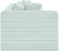 Meridian Furniture - Shaggy 109" Mint Corduroy Performance Fabric Upholstered 3 pc. Sofa - 641Mint-S109 - GreatFurnitureDeal